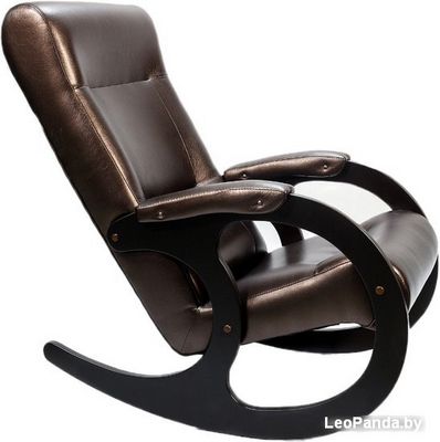 Кресло-качалка ТермоДАР Бастион 3 экокожа (темно-коричневый) - фото2