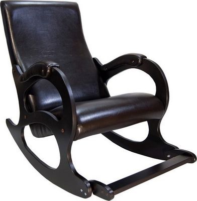 Кресло-качалка Бастион 4-2 с подножкой (экокожа, селена венге) - фото2