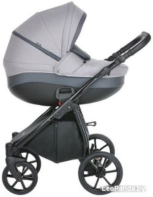 Универсальная коляска Tutis Nanni 2021 (2 в 1, кожа, серый/темно-серый, 022)