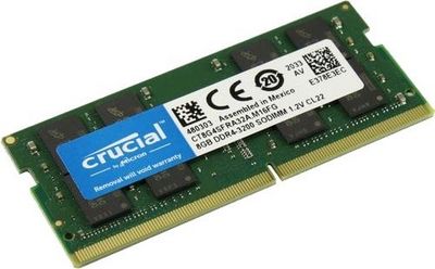 Оперативная память Crucial 8GB DDR4 SODIMM PC4-25600 CT8G4SFRA32A - фото2