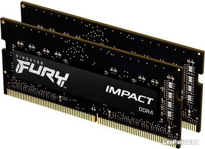 Оперативная память Kingston FURY Impact 2x8GB DDR4 SODIMM PC4-23400 KF429S17IBK2/16 - фото
