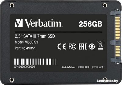 SSD Verbatim Vi550 S3 256GB 49351 - фото2