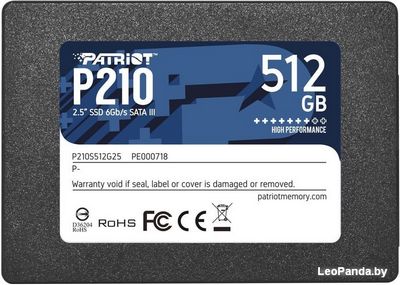 SSD Patriot P210 512GB P210S512G25 - фото
