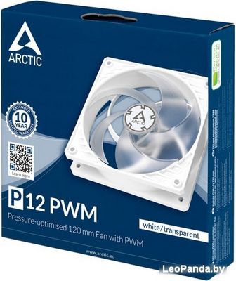 Кулер для корпуса Arctic P12 PWM ACFAN00131A (белый/прозрачный) - фото5