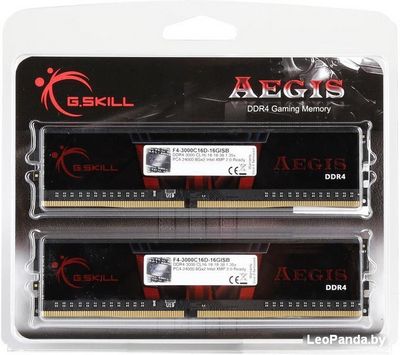 Оперативная память G.Skill Aegis 2x8GB DDR4 PC4-24000 F4-3000C16D-16GISB - фото2