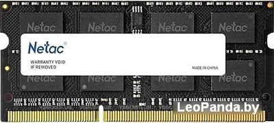 Оперативная память Netac Basic 4GB DDR3 SODIMM PC3-12800 NTBSD3N16SP-04 - фото