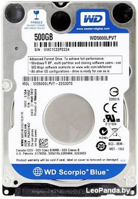 Жесткий диск WD Blue 500GB (WD5000LPVX) - фото