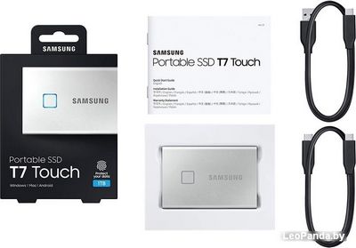 Внешний накопитель Samsung T7 Touch 1TB (серебристый) - фото5