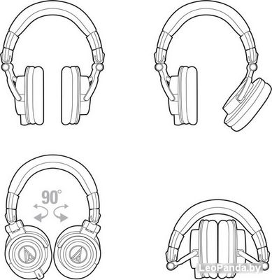 Наушники Audio-Technica ATH-M50x (черный) - фото4