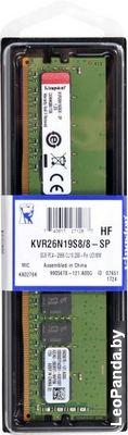 Оперативная память Kingston ValueRAM 8GB DDR4 PC4-21300 KVR26N19S8/8 - фото3
