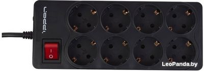 Сетевой фильтр IPPON 8 розеток, черный, 5 м (BK-258) - фото2