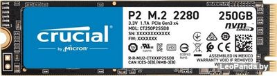 SSD Crucial P2 250GB CT250P2SSD8 - фото