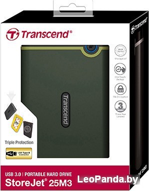 Внешний жесткий диск Transcend StoreJet 25M3 1TB (зеленый) - фото3
