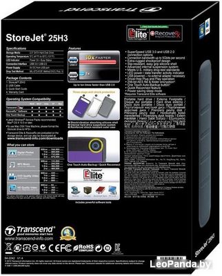 Внешний жесткий диск Transcend StoreJet 25H3P 2TB (TS2TSJ25H3P) - фото5