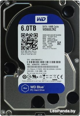 Жесткий диск WD Blue 6TB (WD60EZRZ) - фото