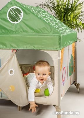 Игровой манеж Happy Baby Alex Home (зеленый) - фото4
