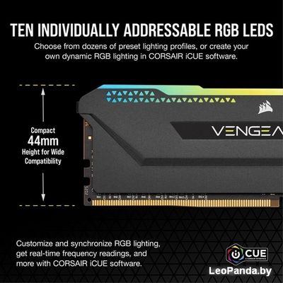Оперативная память Corsair Vengeance RGB PRO SL 2x16GB DDR4 PC4-28800 CMH32GX4M2D3600C18 - фото4