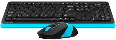 Клавиатура + мышь A4Tech Fstyler F1010 (черный/синий) - фото2
