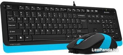 Клавиатура + мышь A4Tech Fstyler F1010 (черный/синий) - фото3