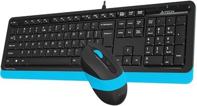 Клавиатура + мышь A4Tech Fstyler F1010 (черный/синий) - фото4
