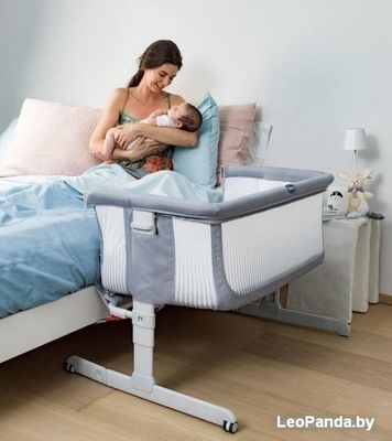 Приставная детская кроватка Chicco Next2me Air (dark beige) - фото2
