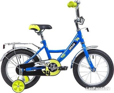 Детский велосипед Novatrack Urban 14 (синий/желтый, 2019) - фото