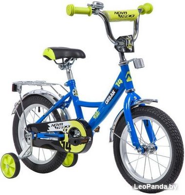 Детский велосипед Novatrack Urban 14 (синий/желтый, 2019) - фото2