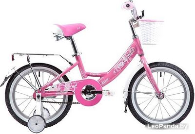 Детский велосипед Novatrack Girlish line 16 (розовый/белый, 2019) - фото