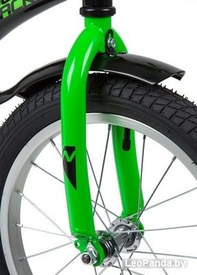 Детский велосипед Novatrack Strike 16 2020 163STRIKE.BKG20 (черный/зеленый) - фото3