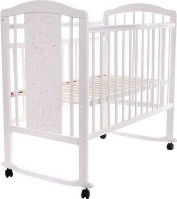 Классическая детская кроватка Pituso Noli Жирафик J-502 (белый) - фото
