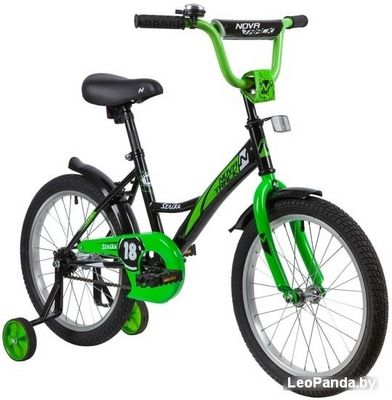 Детский велосипед Novatrack Strike 18 2020 183STRIKE.BKG20 (черный/зеленый) - фото2