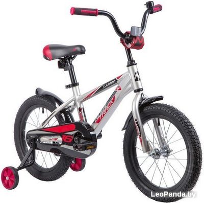 Детский велосипед Novatrack Lumen 16 (серебристый/красный, 2019) - фото2