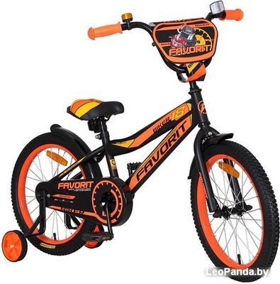 Детский велосипед Favorit Biker 18 2020 (черный/оранжевый) - фото2