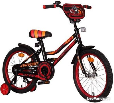 Детский велосипед Favorit Biker 18 2021 (черный/красный) - фото2