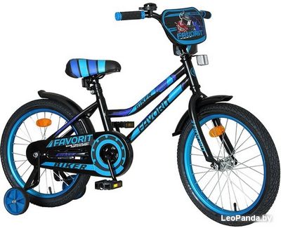Детский велосипед Favorit Biker 18 2021 (черный/синий) - фото2