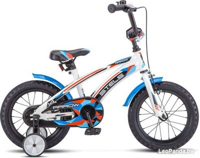 Детский велосипед Stels Arrow 14 V020 (белый/синий, 2018) - фото