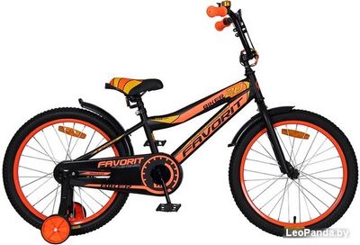 Детский велосипед Favorit Biker 20 2020 (черный/оранжевый) - фото
