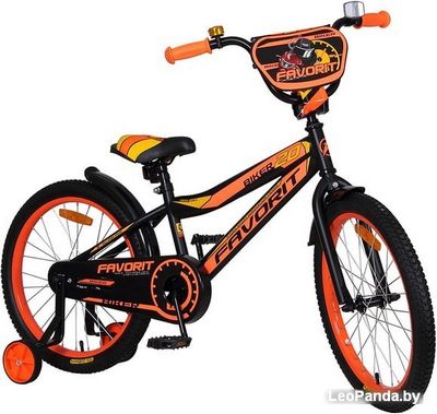 Детский велосипед Favorit Biker 20 2020 (черный/оранжевый) - фото2
