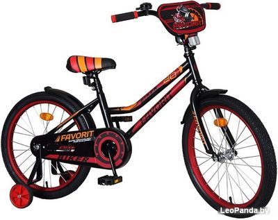 Детский велосипед Favorit Biker 20 2021 (черный/красный) - фото2