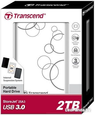 Внешний жесткий диск Transcend StoreJet 25A3 2TB White (TS2TSJ25A3W) - фото5