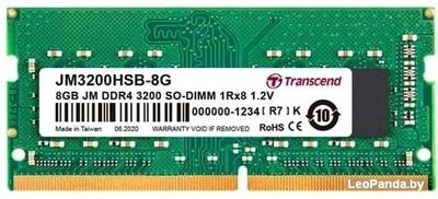 Оперативная память Transcend JetRam 8GB DDR4 SODIMM PC4-25600 JM3200HSB-8G