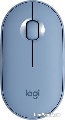 Мышь Logitech M350 Pebble (голубой) - фото