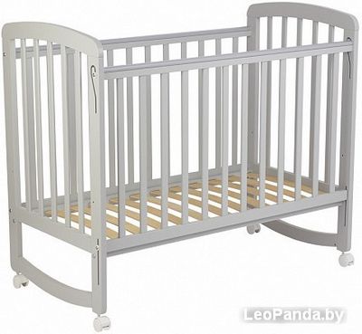 Классическая детская кроватка Polini Kids Simple 304 (серый) - фото