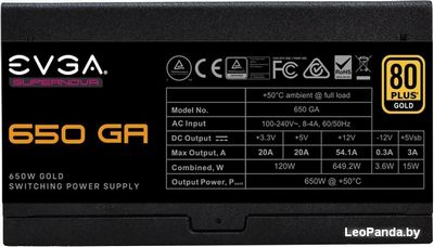 Блок питания EVGA SuperNOVA 650 GA 220-GA-0650-X2 - фото3