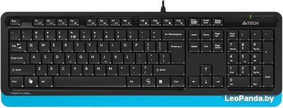 Клавиатура A4Tech Fstyler FK10 (черный/синий) - фото