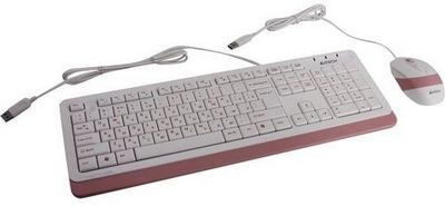 Клавиатура + мышь A4Tech Fstyler F1010 (белый/розовый) - фото2