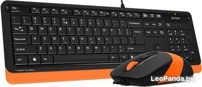 Клавиатура + мышь A4Tech Fstyler F1010 (черный/оранжевый) - фото3