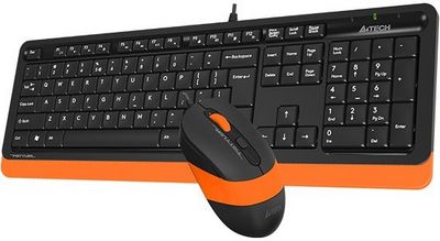 Клавиатура + мышь A4Tech Fstyler F1010 (черный/оранжевый) - фото4