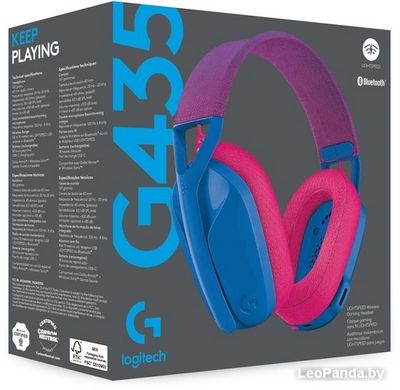 Наушники Logitech G435 Lightspeed (синий/малиновый) - фото5