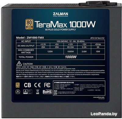 Блок питания Zalman TeraMax 1000W ZM1000-TMX